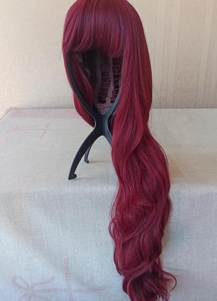 Корольова довга перука, червона, нова, термостійка, парик1 фото