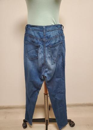 Хорошие брендовые джинсовые брюки высокая посадка4 фото