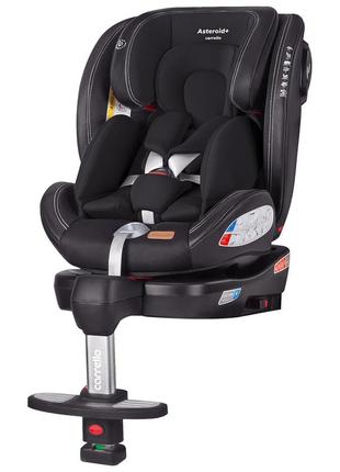 Автокрісло carrello asteroid+ crl-15801 onyx black 0+1/2/3 isofix з поворотом і опорною стійкою /1/