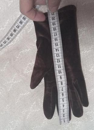 Перчатки женские стрейч велюр5 фото