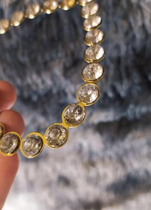 Подвеска серце новогодняя декоративная с камнями стразами