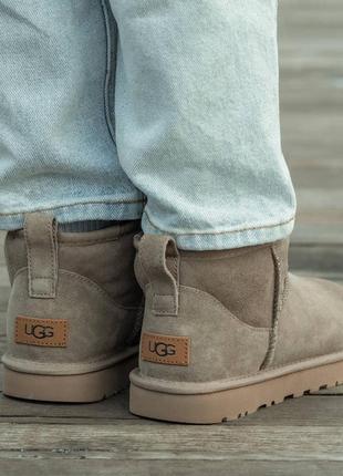 Женские угги ультра мини ugg ultra mini, жэнкие угги замшевое ультра мины5 фото