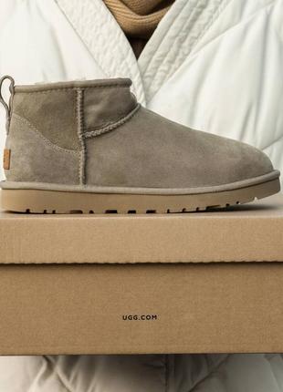 Женские угги ультра мини ugg ultra mini, жэнкие угги замшевое ультра мины6 фото