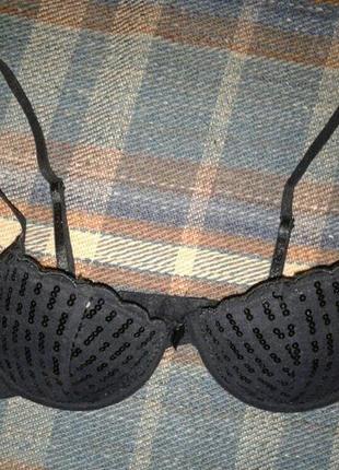 Бюстгальтер h&m чорний із паєтками