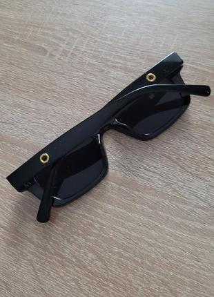 Солнцезащитные очки прямоугольные черные  * нюанс2 фото