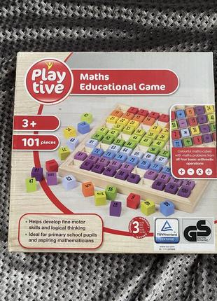 Розвиваюча гра для дітей екологічна дерев’яна play tive multiplication education game