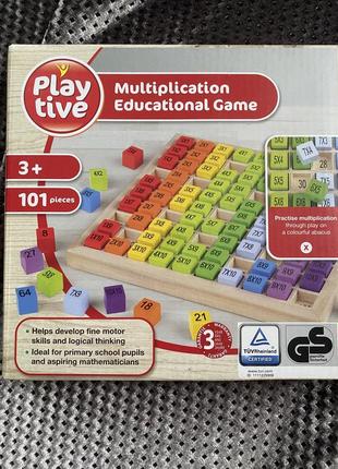 Розвиваюча гра для дітей екологічна дерев’яна play tive multiplication education game