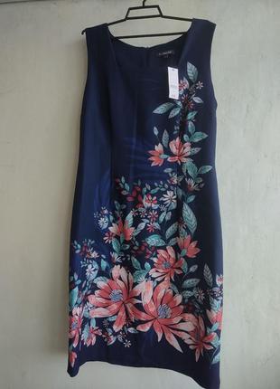 Платье футляр, сарафан с цветочным принтомbonmarche  16