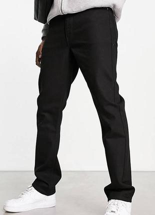 Чорні прямі джинси asos design1 фото