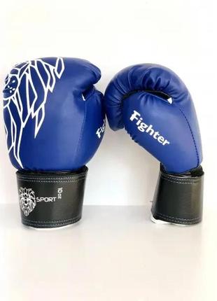 Боксерские перчатки lev sport топ 12 oz стрейч синие