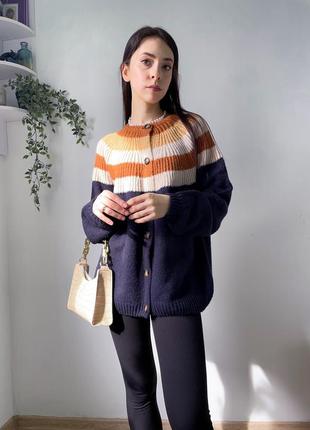 Теплый свитер люкс кардиган на пуговицах с объёмными рукавами длинными альпака шерсть5 фото