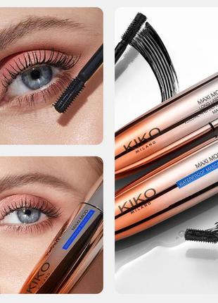 Черная неводостойкая тушь miko milano new maxi mod mascara!2 фото