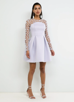 Розпродаж! сукня asos лавандова з рельєфним 3d квітковим мереживом10 фото