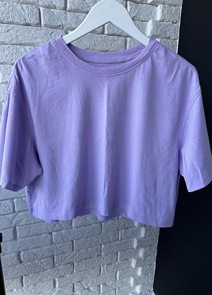 Футболка фіолетова вкорочена топ
