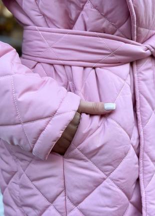Пальто женское зимнее стеганое с капюшоном разм.s-l7 фото