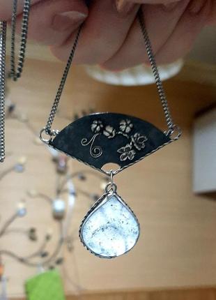 Дендроагат в серебре. кулон, авторская робота5 фото
