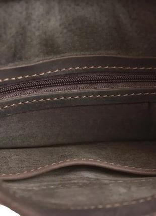 Сумка мужская кожаная на плечо, сумка через плечо коричневая4 фото