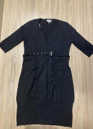 Черное шерстяное платье karen millen