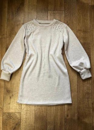 Тепле ангорове платтячко для дівчаток