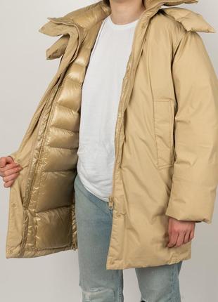 Uniqlo u padded oversized parka coats beige женский пуховик парка