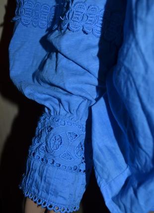 Шикарная комбинированная блуза с ажуром marks &amp; spencer 16 размер4 фото