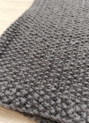 Шарф зима шарфик зимний шарфик теплый серый большой3 фото