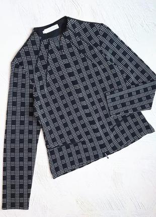 Фирменный черный эластичный пиджак кофта на молнии rayure paris, размер 46 - 48