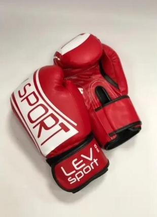 Боксерські рукавички lev sport еліт 10 oz стрейч червоні