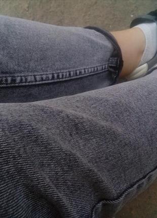 Джинси стрейчевий мом, світло-сірі, джинси моми висока посадка , туреччина6 фото