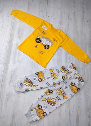 Дитяча піжама з начосом р.86-92 спальний костюм для хлопчика