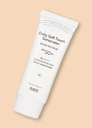 Сонцезахисний крем з керамідами purito daily soft touch spf 50+/pa++++60ml