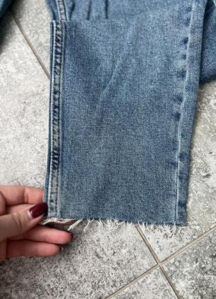 Прямые синие джинсы3 фото