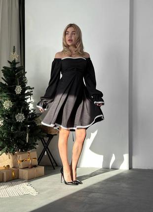Шикарна жіноча чорна сукня3 фото