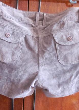 Кожаные классные шорты goosecraf размер m.цвет серый. 100% кожа goosecraft2 фото