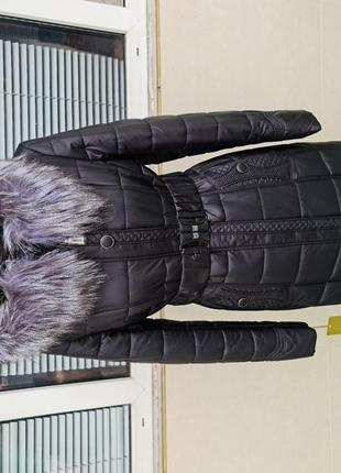 Женская курточка пальто пуховик демисезонная осенняя зимняя с капюшоном6 фото