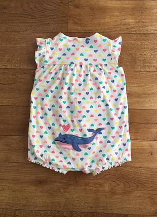 Бодик с китом 18 мес carter’s. бодик с сердечками. песочник carter’s