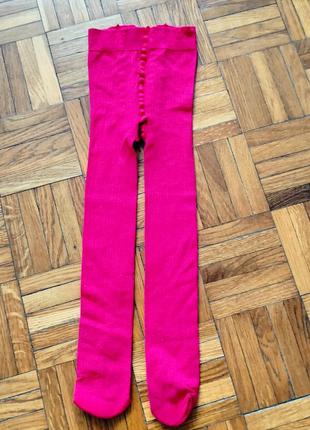 Нові дитячі тонкі колготки червоні