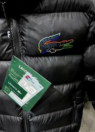 Зимова чоловіча куртка пухова зимняя мужская куртка пуховик lacoste4 фото