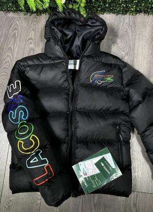 Зимняя мужская куртка пуховик зимова чоловіча куртка пухова lacoste