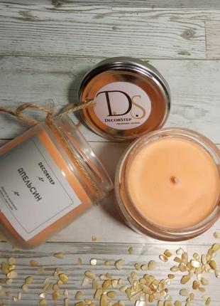 Ароматизована свічка "апельсин" з соєвого воску