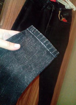 Джинсы женские американка черно-серая, джинсы  скинни зауженные высокая посадка2 фото