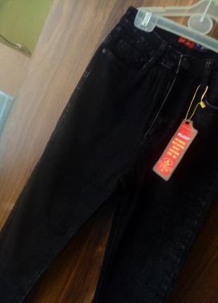 Джинсы женские американка черно-серая, джинсы  скинни зауженные высокая посадка3 фото