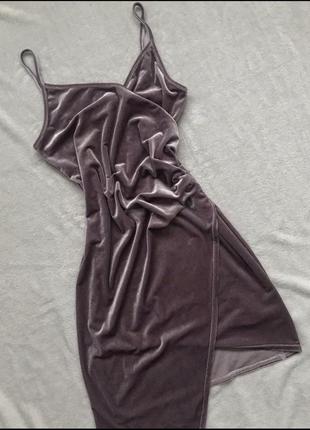 Сукня велюр святкова міні