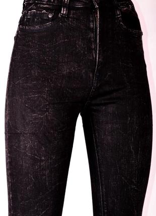 Джинсы женские американка черно-серая, джинсы  скинни зауженные высокая посадка5 фото