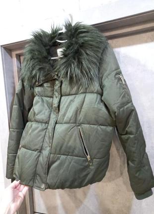 Зимняя,теплая,фирменная, стильная, пуффер, куртка, с мехом1 фото