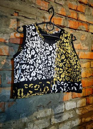 Кроп топ майка з напиленням принт плями