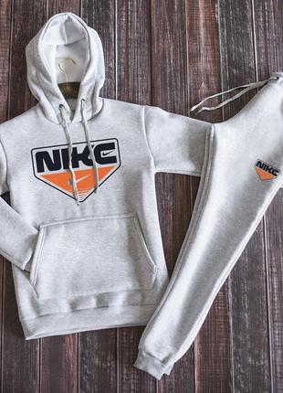 ❄️ зимовий, утеплений спортивний костюм на флісі nike