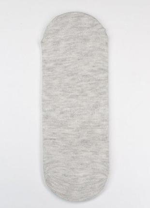 Серые носки-следки с силиконовым протектором