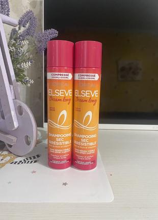 Сухой шампунь l’oreal paris elseve dream long dry shampoo для длинных волос, склонных к жирности, 200 мл