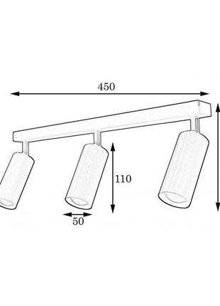 Светильник msk electric tube спот с поворотным механизмом nl 1105-3 silver2 фото